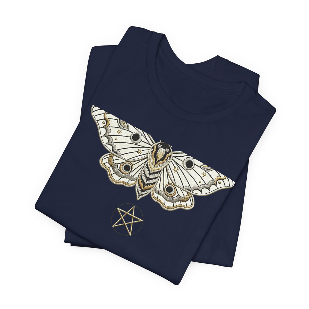 Moth & Pentacle T‑Shirt — Mystical Moth Graphic Tee