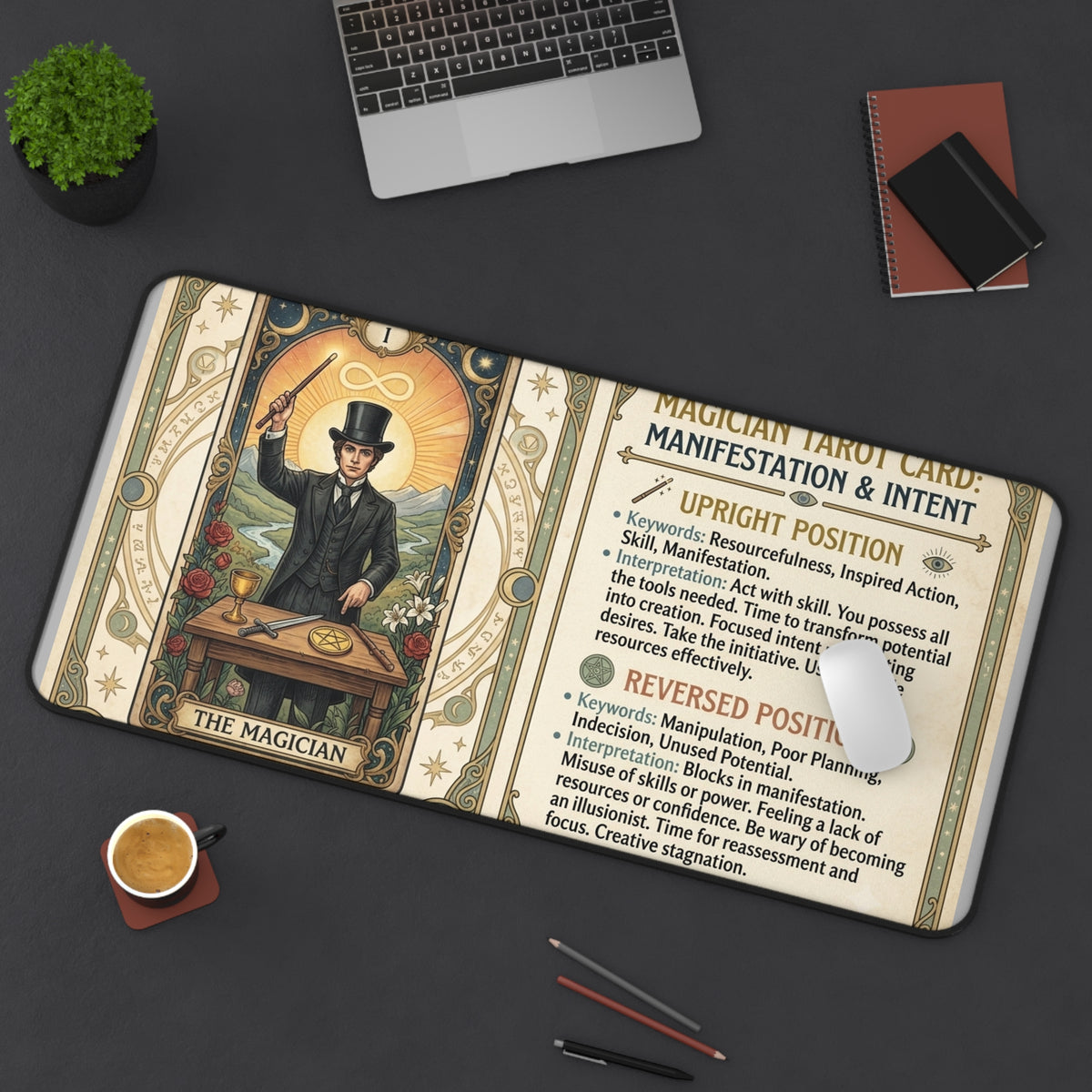 The Magician Tarot Card desk mat mouse pad by Arcana Forge – product image 12 of 12