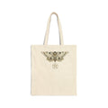 Moth and Pentagram Gothic Canvas Tote Bag
