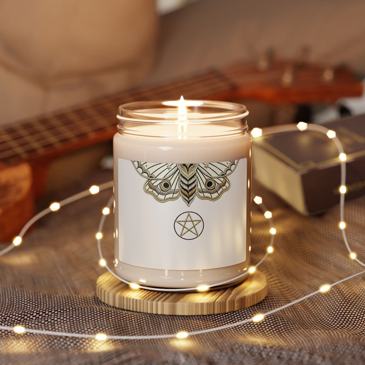 Mystical Owl Pentagram Scented Soy Candle