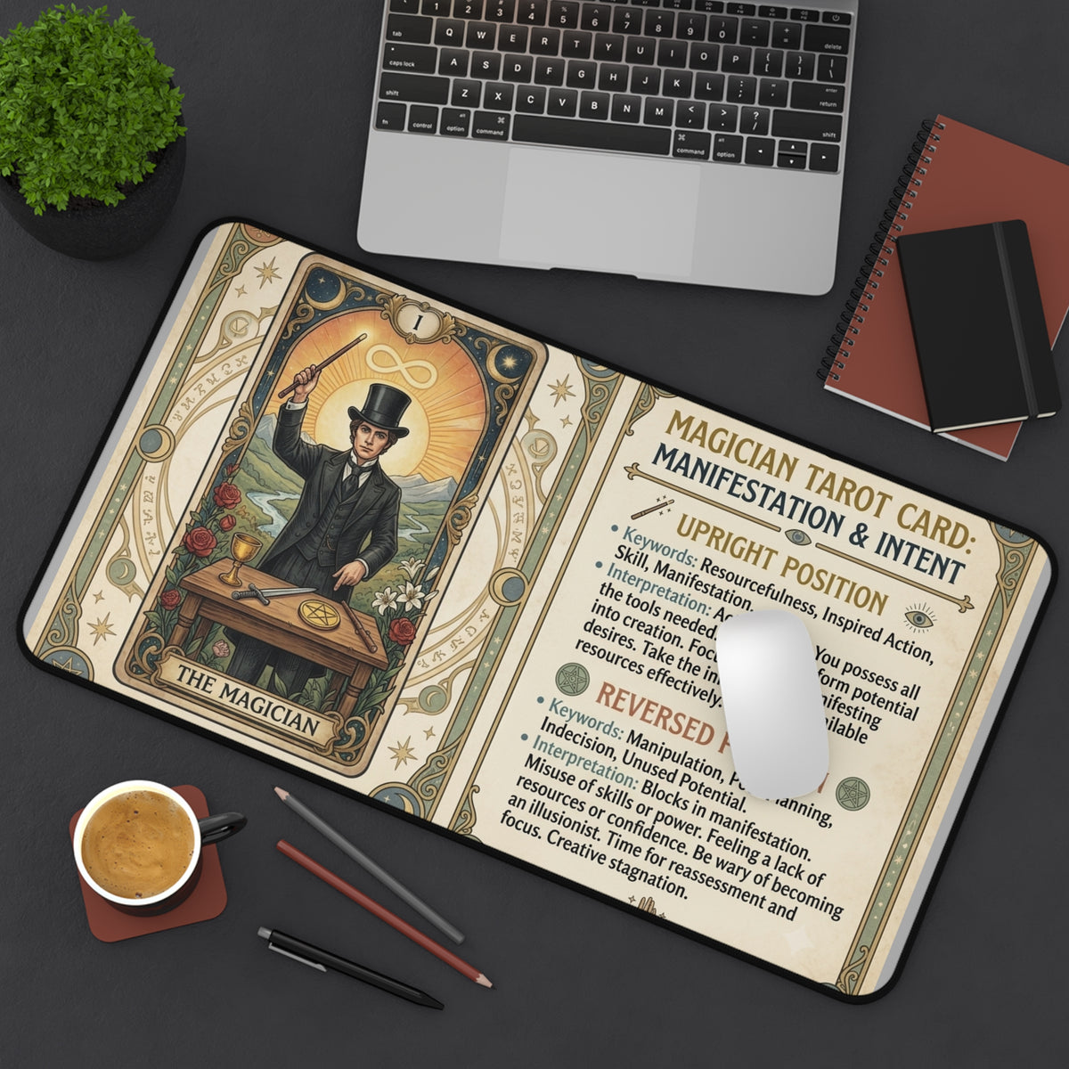 The Magician Tarot Card desk mat mouse pad by Arcana Forge – product image 9 of 12
