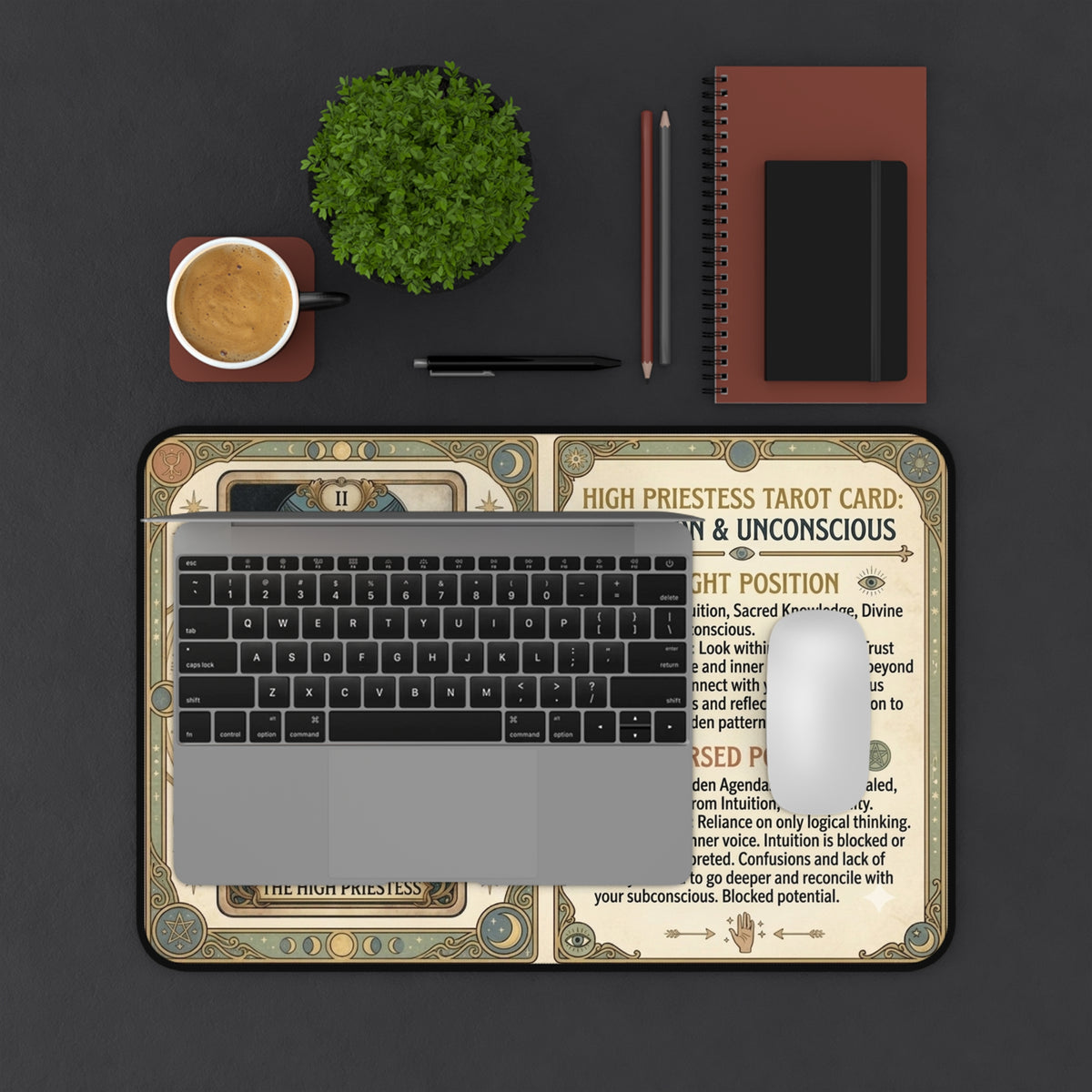 The High Priestess Tarot Card desk mat mouse pad by Arcana Forge – product image 5 of 12