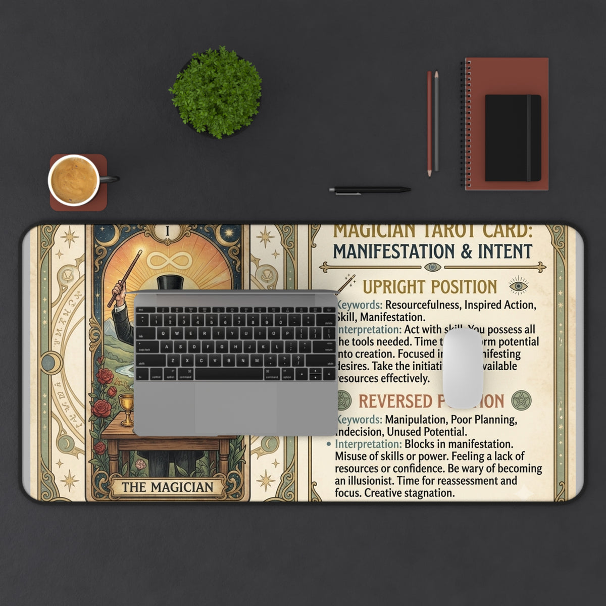 The Magician Tarot Card desk mat mouse pad by Arcana Forge – product image 11 of 12