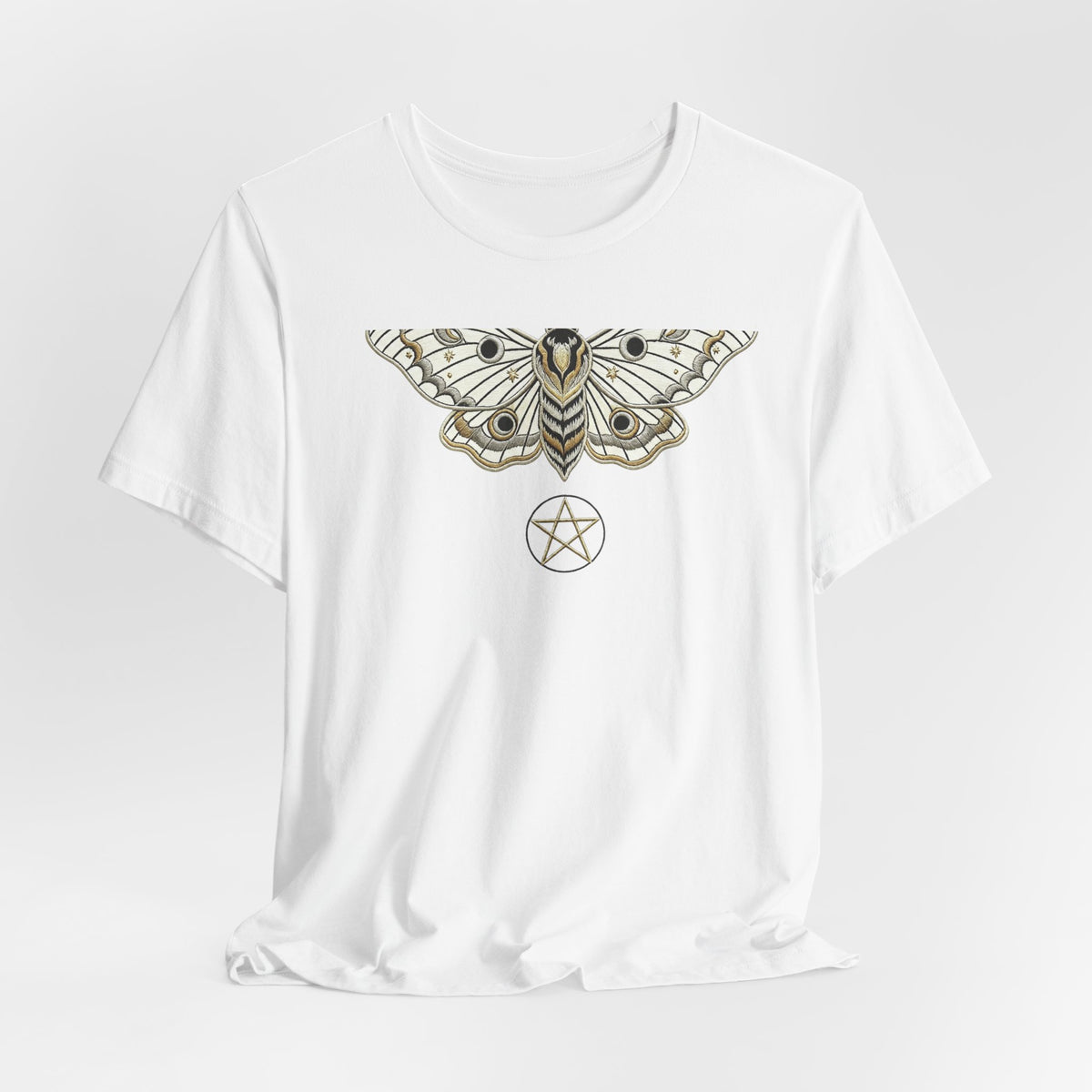Moth & Pentacle T‑Shirt — Mystical Moth Graphic Tee