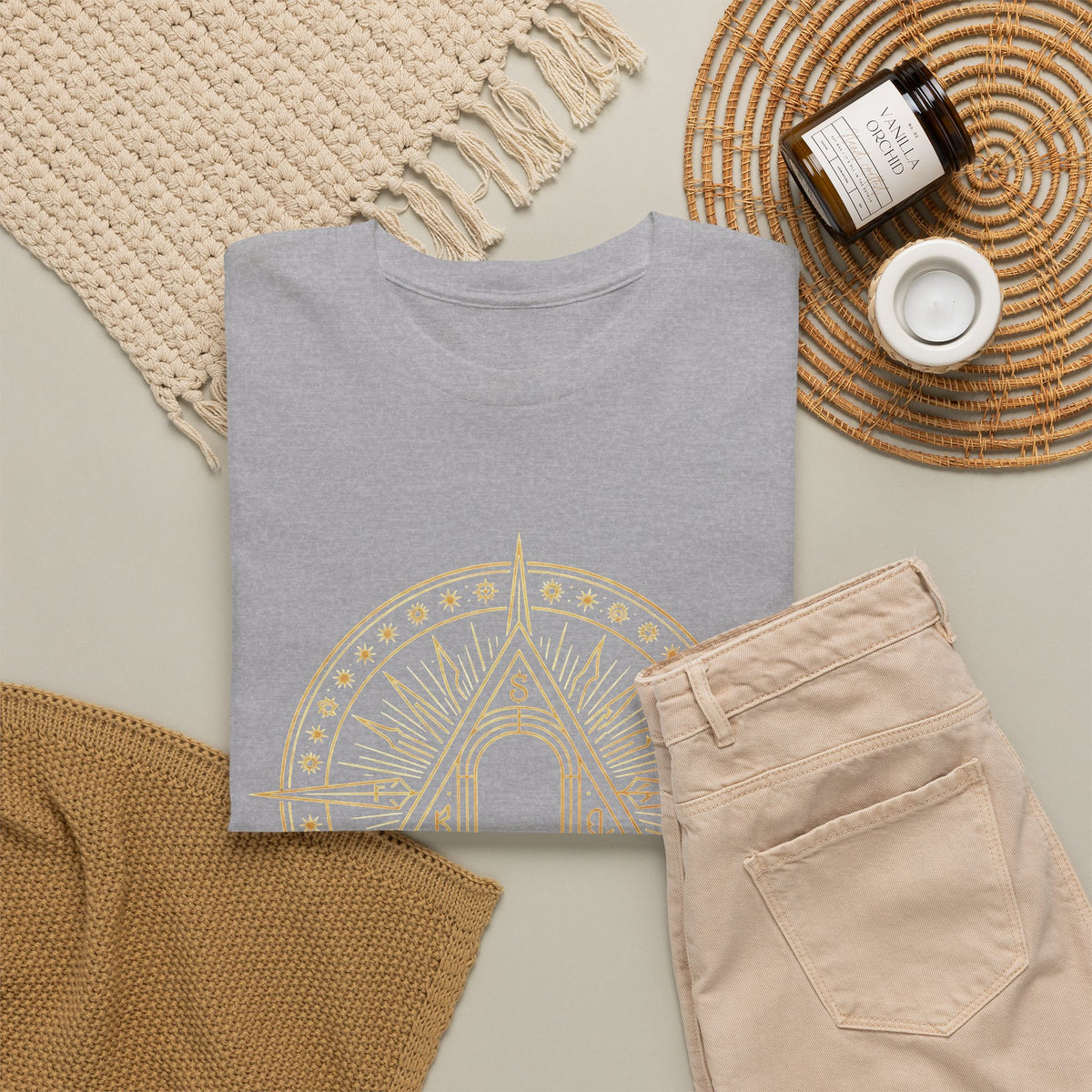 Threshold Compass heavy cotton tee by Arcana Forge – product image 10 of 16