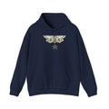 Mystic Moth Hoodie — Sacred Pentacle Chest Design